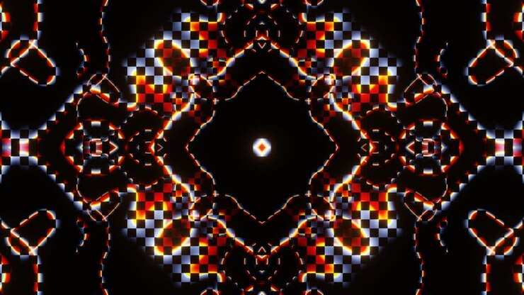 Entertaining bright pulsating looped VJ loop animation