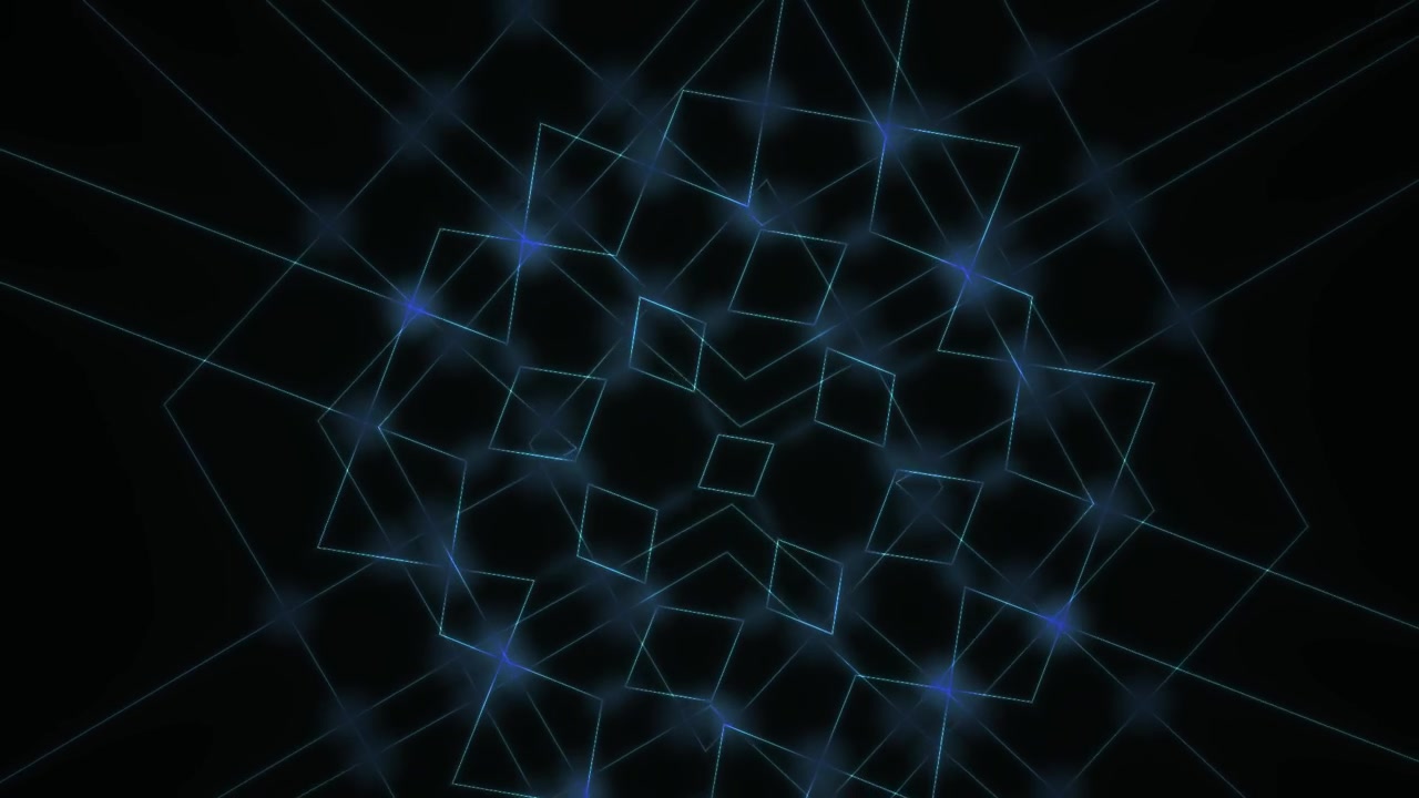 Dynamic Abstract Grid of Blue Glowing Lines and Points