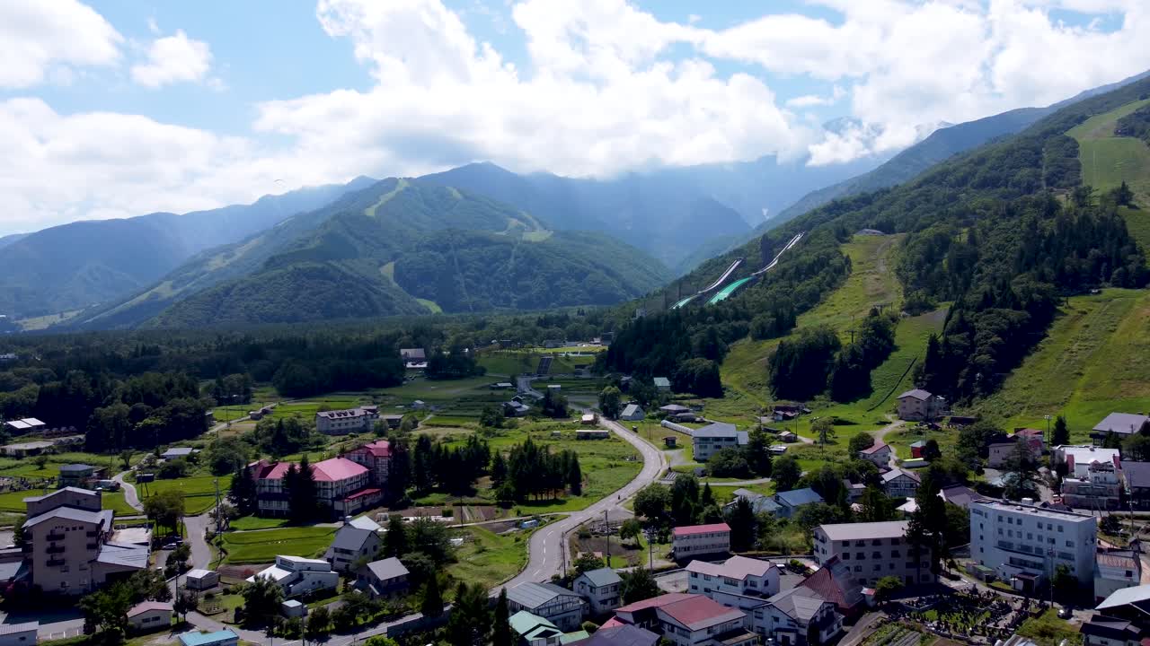 la vista aerea de hakuba