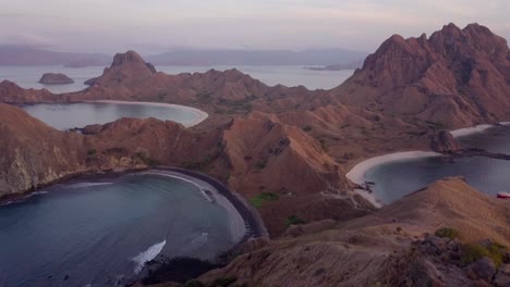 aerial: komodo island in indonesia