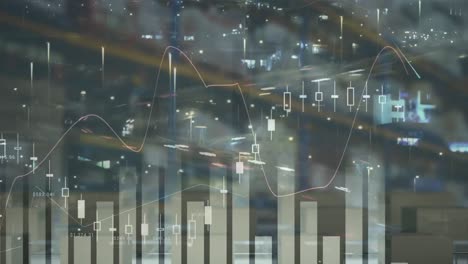 Animación-Del-Procesamiento-De-Datos-Financieros-Sobre-Cajas-En-Cintas-Transportadoras-En-Almacén