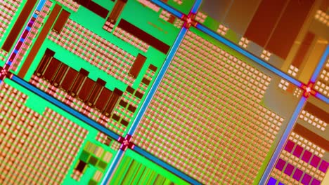 close-up view of a microchip