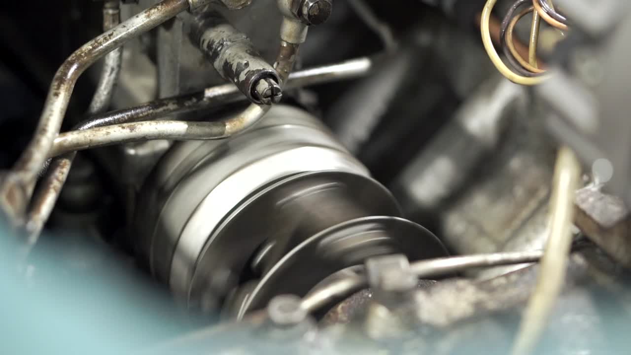 산업 기계의 근접 시각