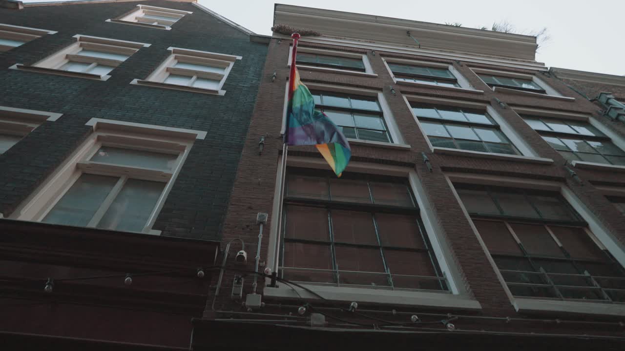 Buildings with LGBTQ Flag