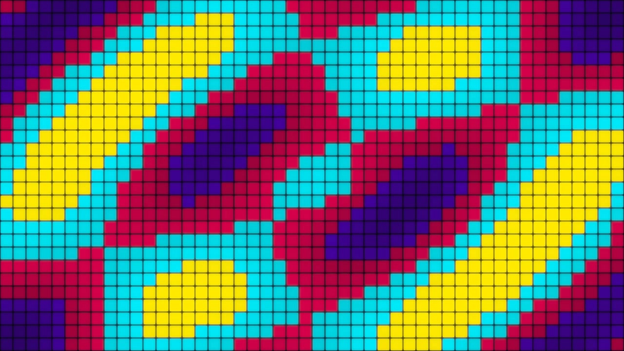 Abstract Pixelated Motion Background with Vibrant Colors