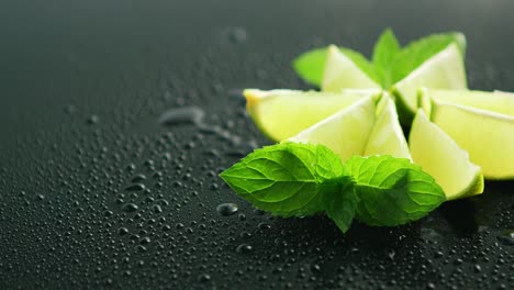 Anordnung-Von-Reifen-Limettenscheiben