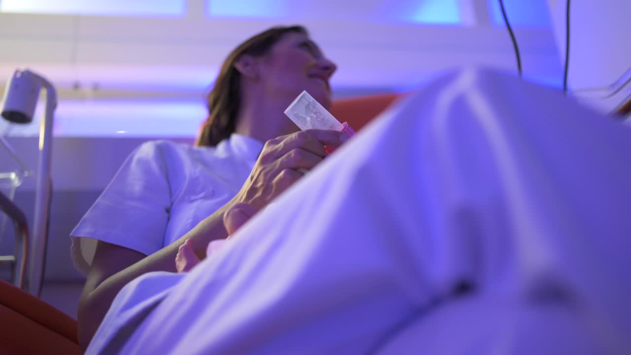 madre alimentando a un bebé prematuro en el hospital