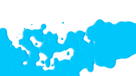 Abstract-flowing-blue-liquid-and-splashes-spots-on-white-gradient