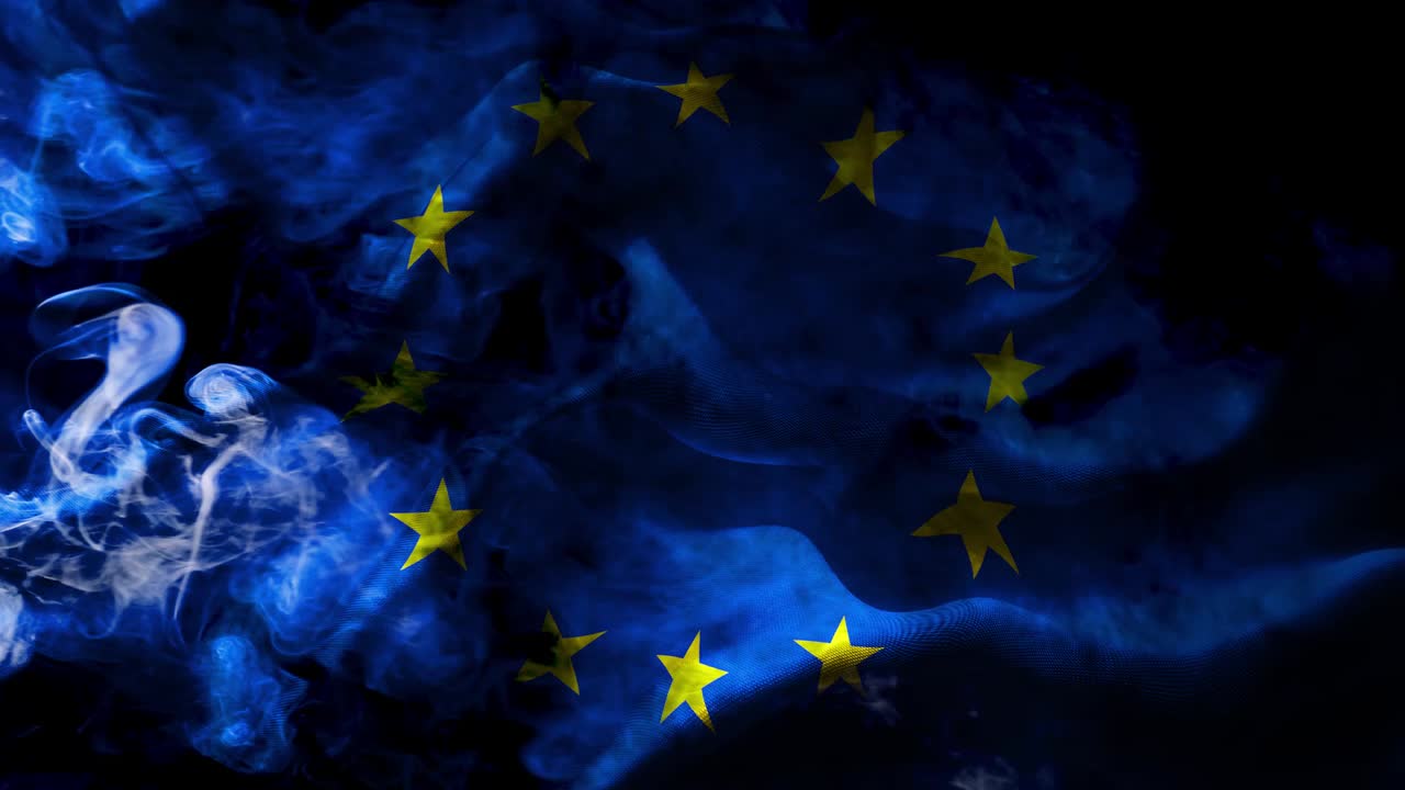 Bandiera dell'Unione Europea che sventola