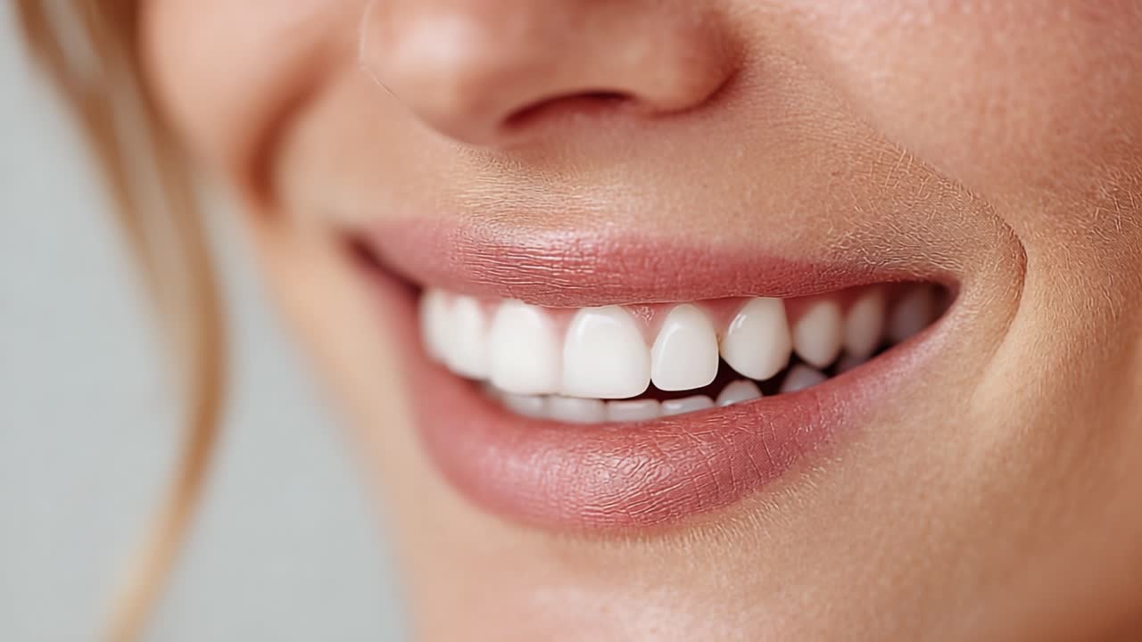 A Close-Up Look at a Bright, Confident Smile Capturing the Essence of Joy and Happiness, Highlighting Radiant Teeth and Beautiful Features in a Natural Setting