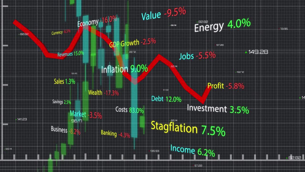 animación del procesamiento de datos sobre un fondo negro