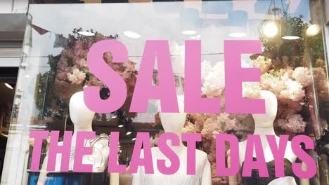 sale - last days - shop window