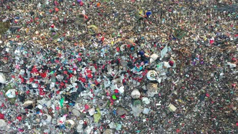 landfill with machinery