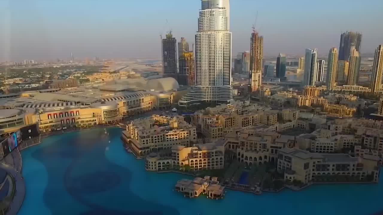 Đường chân trời Dubai và quang cảnh trung tâm thành phố