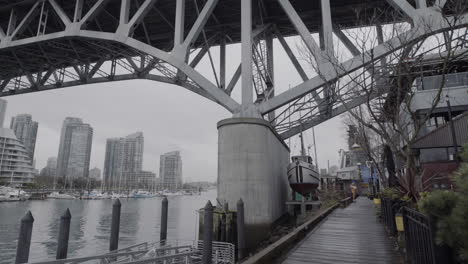 Granville-island-bridge-and-Yaletown-on-cloudy-day