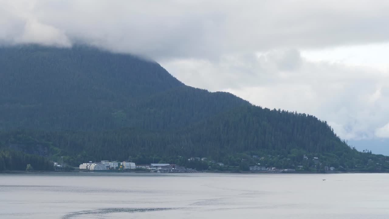Sitka, Alaska, seen from the sea.
