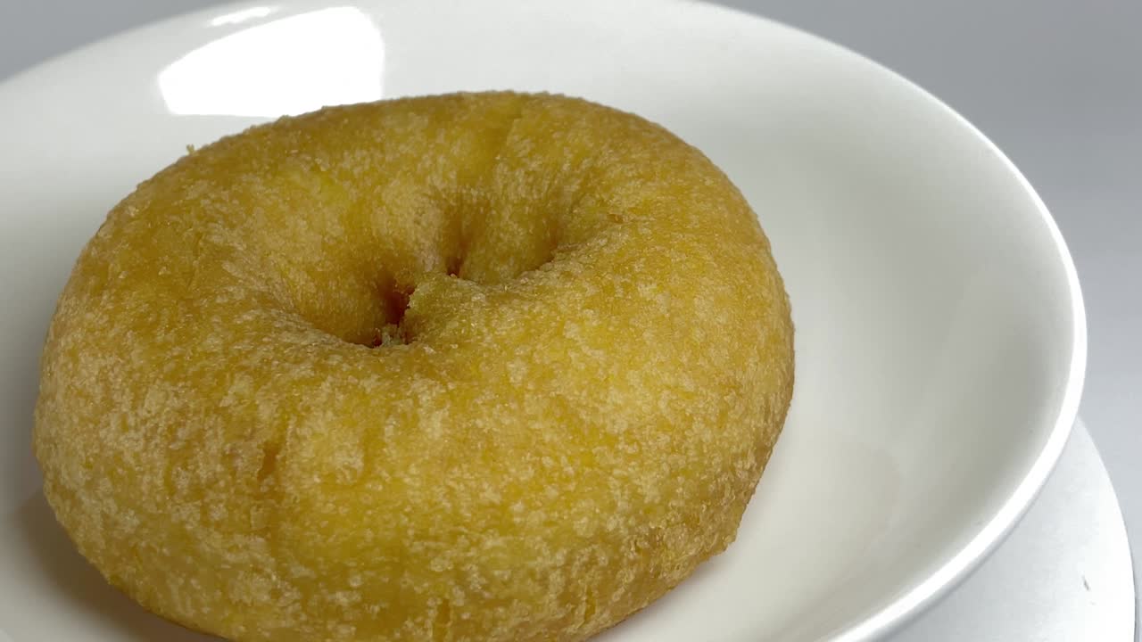 donut pequeño, video en primer plano