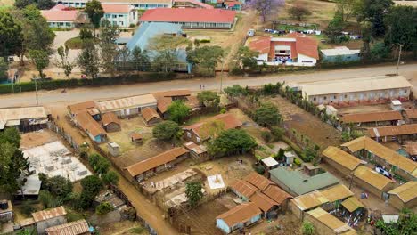 rural village town of kenya with kilimanjaro in the background