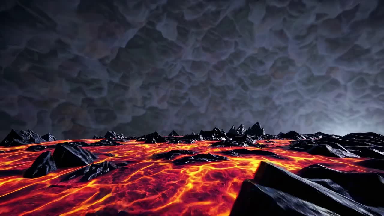 paisaje del planeta de lava