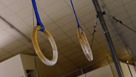 two ring row hanging from ceiling