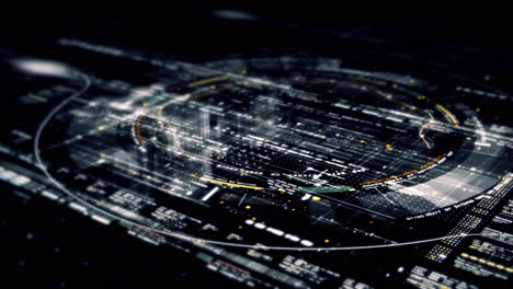 gráfico de movimiento avanzado matriz de datos de mapas digitales simulación del entorno cibernético big data analítica simulación de inteligencia artificial, pantalla de fondo de cabeza hacia arriba