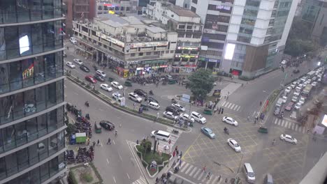 busy intersection in a city