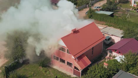 house fire aerial view