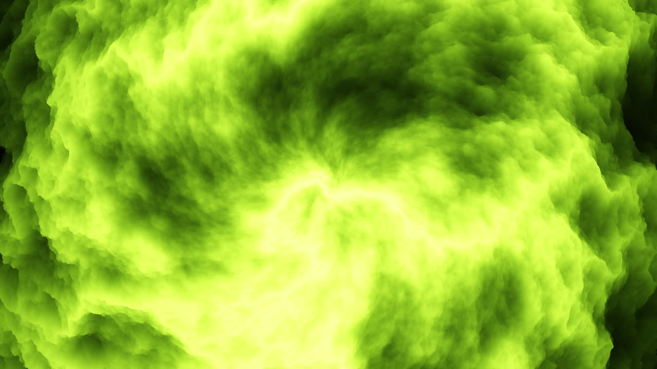 A striking image showcasing a cloudy sky with a luminous green light piercing through the clouds, adding a mystical and captivating touch to the grayscale landscape