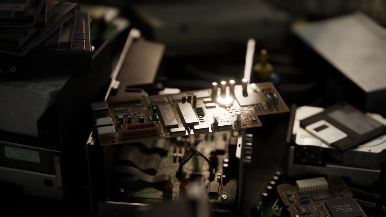 Exploring the intricate details of vintage electronic circuit boards