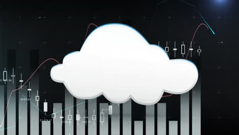 nube digital con gráficos