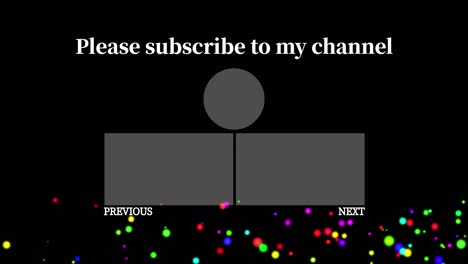 esfera de bola colorida tarjeta de finalización pantalla de finalización gráficos de movimiento