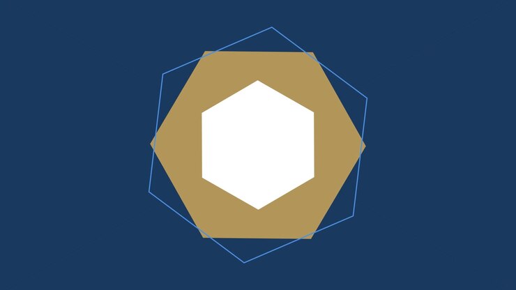 Abstract Motion Graphic Featuring Rotating Hexagonal Shapes