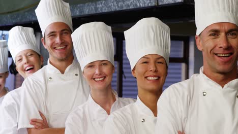retrato de cocineros felices