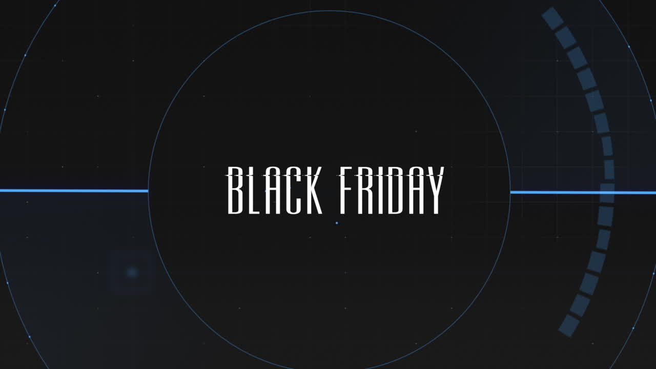 원과 hud 요소가 있는 검은 금요일