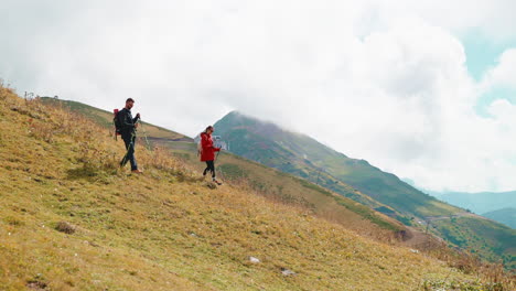 hikers in the mountains