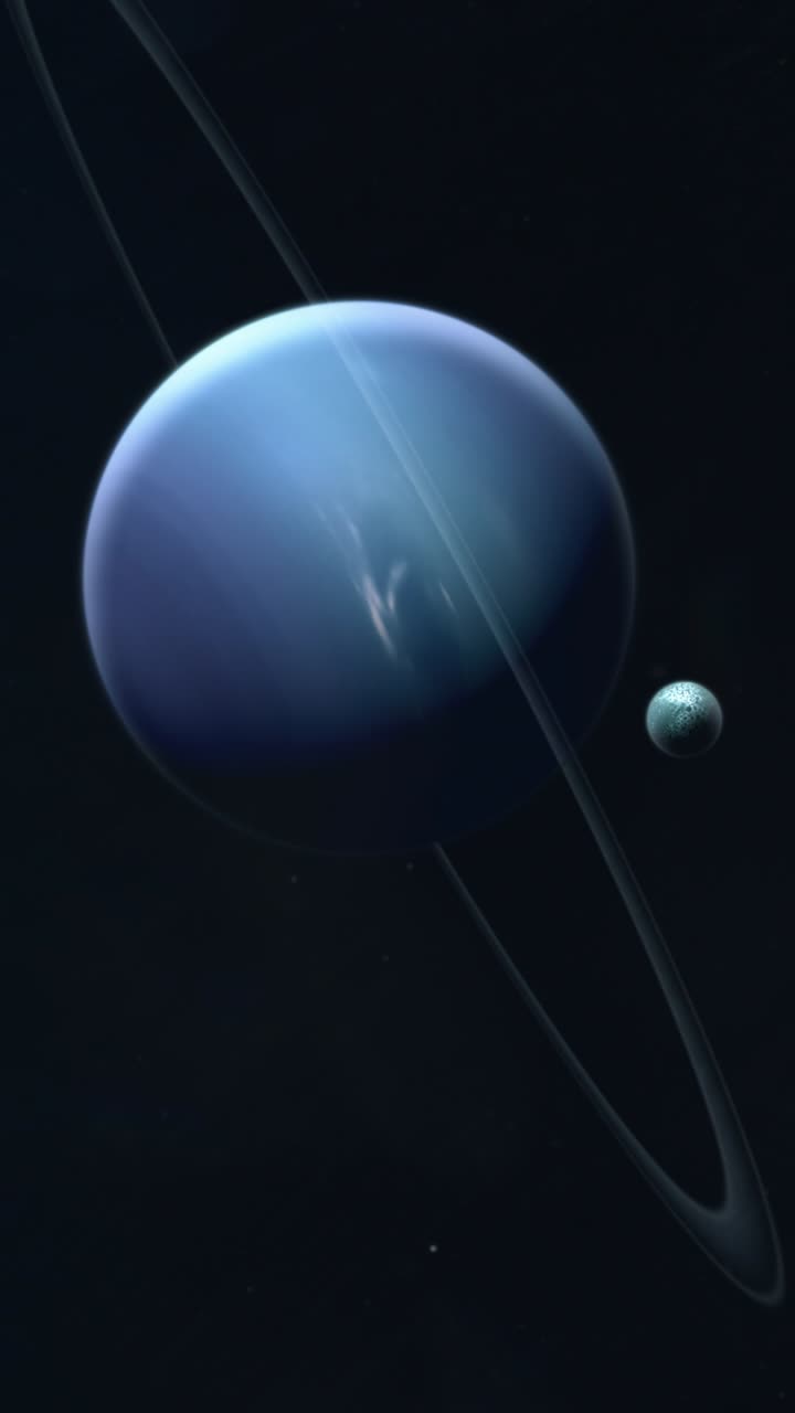 Uranus ja sen kuu avaruudessa