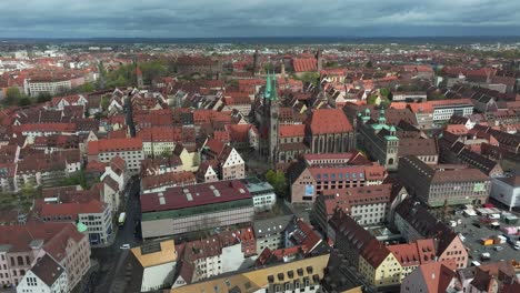 april 2024 - 4k aerial of nuremberg, bavaria, germany