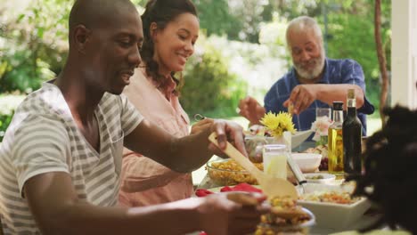 african american man spending time in garden,