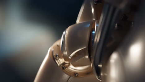 primer plano de un robot futurista
