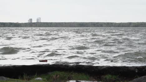 stormy lake scene