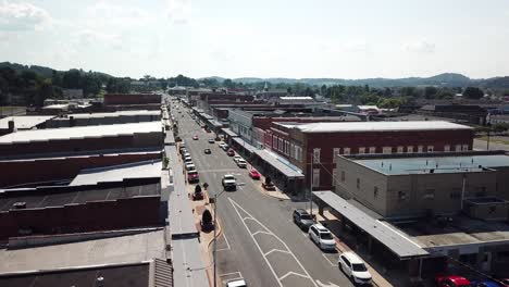 aerial flyover of elizabethton tennessee