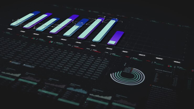 Dynamic data visuals for business info graphics, animated charts, and data-driven insights for a business meeting mock-up