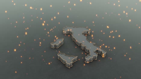 italy map background 4k