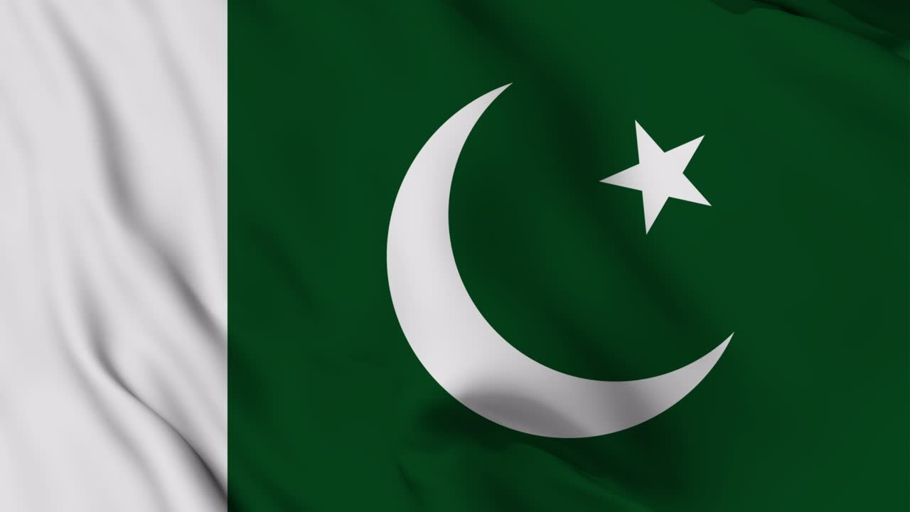 Pakistaanse vlag naadloos wapperende animatie