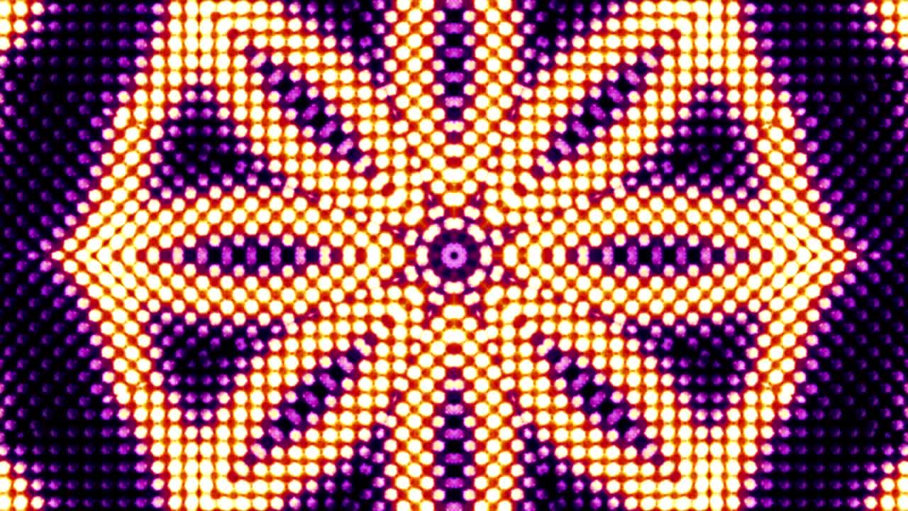 Kaleidoscope Abstract Disco Dance Lights Background, Loop