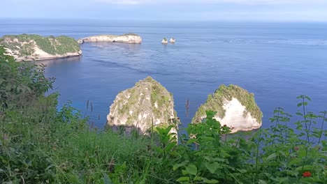 shot of diamond beach in nusa penida, bali_tilt up