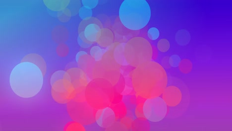 animación de múltiples puntos de colores sobre un fondo vibrante