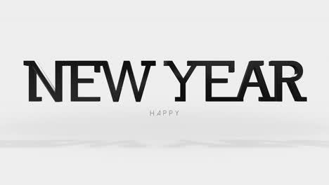 elegance style happy new year text on white gradient
