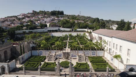 garden of episcopal palace of castelo branco, portugal