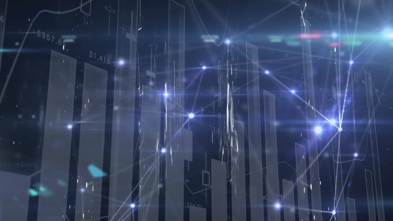 Network of connections against financial data processing